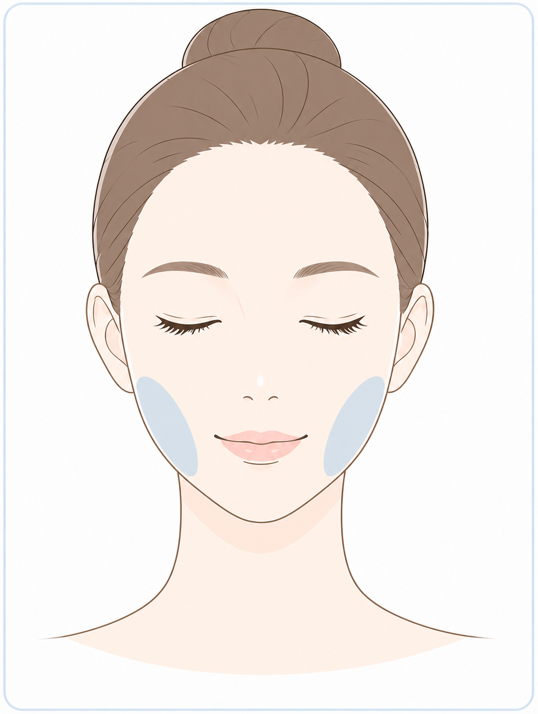 エラ・小顔ボトックスの施術部位（咬筋）イラスト