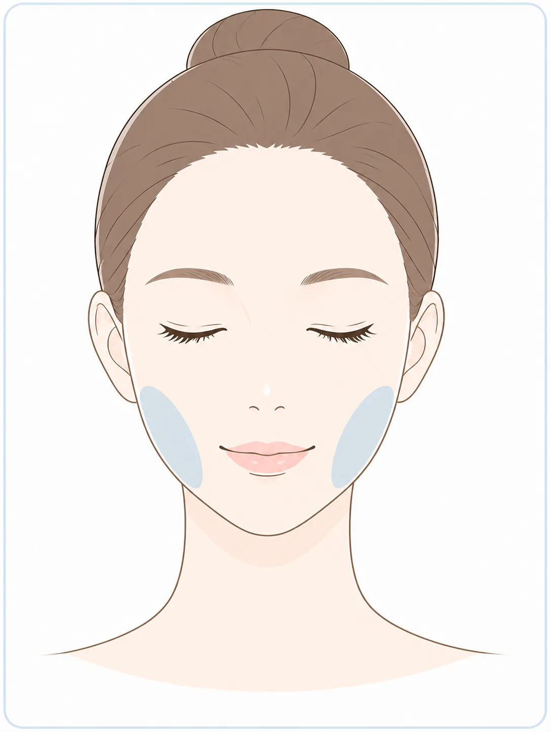 エラ・小顔ボトックスの施術部位（咬筋）イラスト