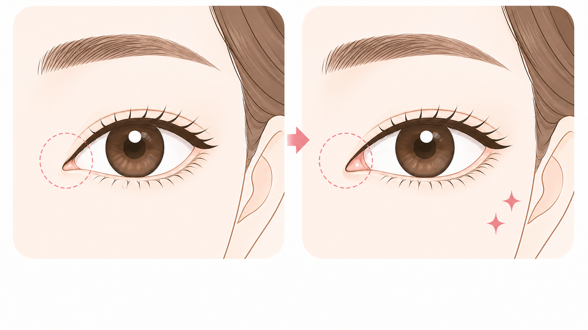 目頭/目尻/たれ目形成のイラスト