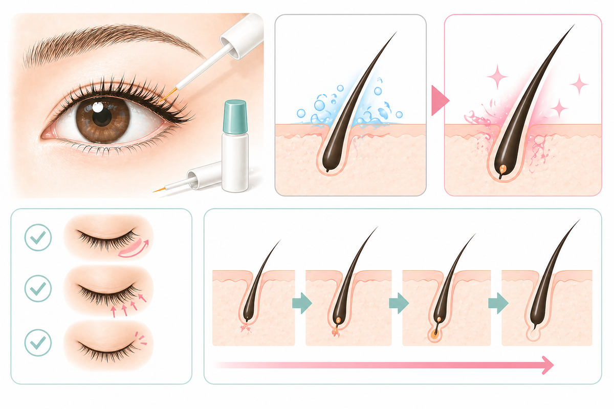 医療用まつ毛育毛のイラスト