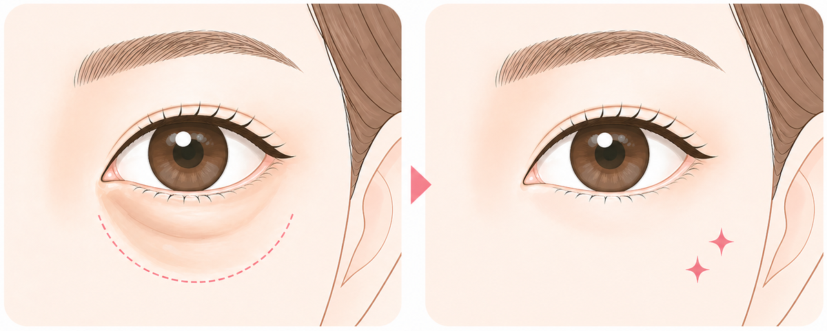 下まぶた・クマ治療のイラスト